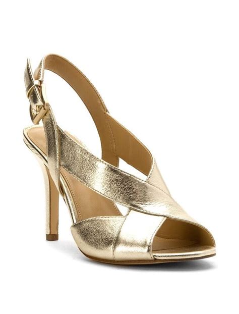 michael kors becky pale gold|Michael Michael Kors Womens Becky Sandal Leather Peep Toe, .